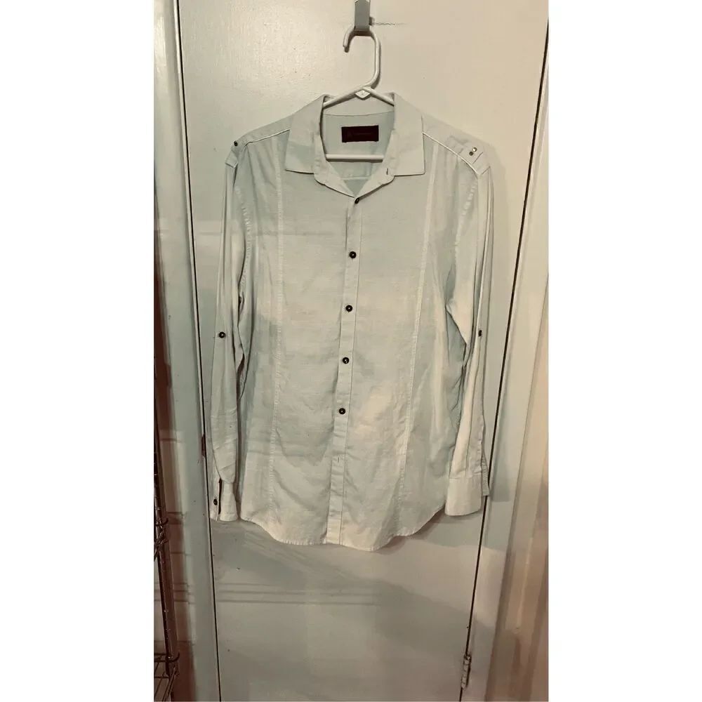 INC International Concepts Mens White Button Down Size S